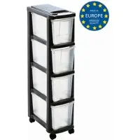 Mondex Schubladen Rollcontainer Turm Wagen Wäschesortierer schmal