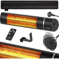 Monzana Infrarot Heizstrahler 2000W für Terrasse & Outdoor Schwarz