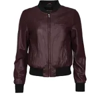 Jcc Blouson "Lederblouson 31025198", Damen, Gr. 36, rot (bordeaux), Jacken Blouson