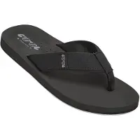 Cool shoe Corp. Log Herren Slipper schwarz 41 – Anatomisches Fußbett, EVA-Sohle, atmungsaktive Jersey-Bänder