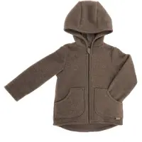 Maximo - Kid's Jersey Fleece Jacke m. Kapuze - Freizeitjacke Gr 134/140 braun