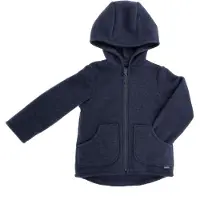 Maximo - Kid's Jersey Fleece Jacke m. Kapuze - Freizeitjacke Gr 134/140 blau