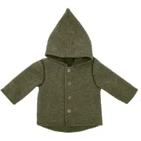 Maximo - Baby's Jersey Fleece Jacke m. Kapuze - Freizeitjacke Gr 62/68 oliv