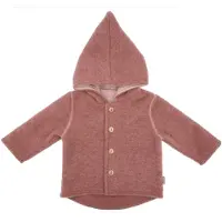 Maximo - Baby's Jersey Fleece Jacke m. Kapuze - Freizeitjacke Gr 74/80 braun