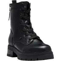 Esprit Schnürboots "LILLI", Damen, Gr. 38, Textil, schwarz, Lederimitat, Schuhe Schnürboots, Schnürstiefelette mit Ziereißverschluss an der Außenseite