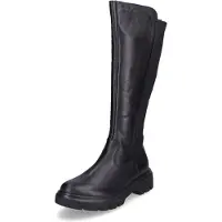 Remonte Stiefel , Damen, Gr. 45, wärmend, XS-Schaft, schwarz, Elastischer Einsatz, Leder, Lederimitat, unifarben, Schuhe Stiefel, Blockabsatz, Businessmode, Langschaftstiefel, Schafthöhe ca. 37 cm