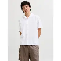 Jack & Jones "JJESUMMER LINEN BLEND RESORT SHIRT SS SN" Baumwollmischung, relaxed fit