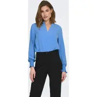 ONLY "ONLMETTE V-NECK LS SMOCK TOP NOOS WVN" Kunstfaser, regular fit