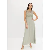 Bonprix "Maxikleid mit Spitze" für festliche Anlässe, vollständig gefüttert, taillierte Passform