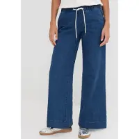 Bonprix "Wide Leg Jeans Mid Waist, Stretch" Loose Fit Passform, mit elastischem Bund und Tunnelzug