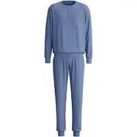 Calida Schlafanzug "Relax Choice 1", Herren, Gr. XL (56), blau (coastal fjord), Interlock, Obermaterial: 100% Baumwolle, Homewear-Sets Schlafanzug