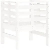 vidaXL Gartenstühle 2 Stk. Weiß 61,5x53x71 cm Massivholz Kiefer