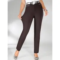 Stehmann Thermohose , Damen, Gr. 48, Normalgrößen, braun (mokka), 76% Viskose, 21% Polyamid, 3% Elasthan, unifarben, lang, Hosen Thermohose