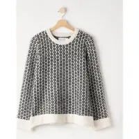 Holebrook Margaret Crew off white/black (138) XS