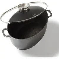 Stoneline Bräter Oval 39x26 cm 8,5 l | mit Deckel