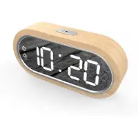 Attalos Digitaler Wecker - Zwei Weckzeiten - Holz - USB AAA-Batterien - Uhr Für Erwachsene & Kinder - Tischuhr - Reisewecker & Kinderwecker& Weckuhr