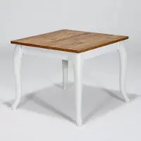 AEA Weiß-Brauner Küchentisch Designer Esszimmer Holzmöbel Esstisch