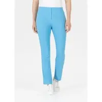 Stehmann Stretch-Hose "INA", Damen, Gr. 36, N-Gr, blau (bonnieblau,3703), Web, Obermaterial: 72% Viskose, 25% Polyamid, 3% Elasthan, figurbetont knöchellang, Hosen Stretch-Hose, mit Stretch