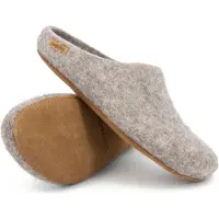 Magicfelt Filz-Hausschuh 728 aus 100% feiner Alpaka-Wolle | Pantoffel für Damen & Herren mit hochwertiger Rinds-Sohle - Tirol Alpaka ,45