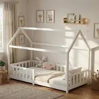 Merkloos Kinderbett mit Absturzsicherung und Lattenrost