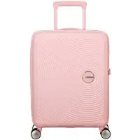 Merkloos Kompakte Trolley mit erweiterbarem Raum in Pastellrosa