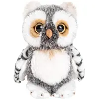 Merkloos Grau-Weiße Plüsch-Eule - 18 cm Kuscheltier