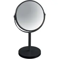Merkloos Runde drehbare Standspiegel Metall Schwarz 17x17x27 cm
