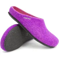 Magicfelt Hausschuhe 709 für Damen & Herren - Pantoffel aus 100% Merino-Wolle Purple ,36