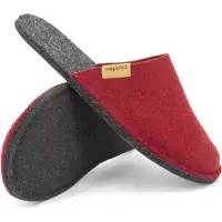 Magicfelt Filz-Pantoffel Magic Travel aus 100% recycelter Schurwolle für Damen & Herren - perfekt für Reisen & Zuhause Re-Red ,36/37