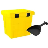 Merkloos Lagerbox mit Schaufel - 108 Liter Gelb
