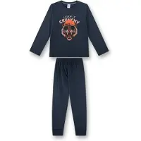 Sanetta Schlafanzug "Pyjama Pyjama Teens I like it crunchy lang", Herren, Gr. 176, blau (dunkelblau), Obermaterial: 100% Baumwolle CO., Homewear-Sets Schlafanzug