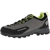 Garmont Oron leichte und atmungsaktive Herren Zustiegsschuhe mit extrem griffiger Laufsohle Skyline Grey/Sheen Yellow UK 8,5