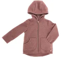 Maximo - Kid's Jersey Fleece Jacke m. Kapuze - Freizeitjacke Gr 134/140 braun