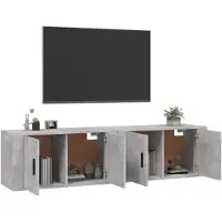 vidaXL TV-Wandschränke 2 Stk. Betongrau 80x34,5x40 cm