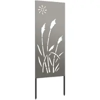 Syfax Garten Sichtschutz-Leinwand Rostoptik 50 x 140 cm