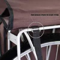 Generisch Doppelte Fahrradtasche 26L Wasserabweisend Reflektierend - Schwarz