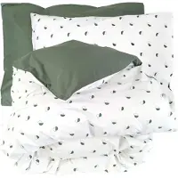 Merkloos Bettwäsche Set 200 x 200 cm und 50 x 70 cm aus Baumwolle Khaki