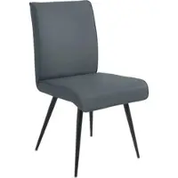 K+W Komfort & Wohnen 4-Fußstuhl "Giacomo I", blau (aqua, schwarz), B:48cm H:91cm T:60cm, Stühle, 4-Fußstuhl, 4- Fußstuhl mit umlaufenden 4mm Keder am Rücken und Sitz, Metallfüße