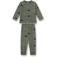 Sanetta - Boy's Cotton Pyjama 1/1 - Alltagsunterwäsche Gr 128 oliv