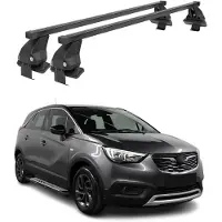 Menabo Dachträger Grundtäger für Opel Crossland X 2017-2020 50kg Alu Schwarz 2x