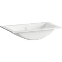 Laufen CLASSICS Einbauwaschtisch von oben, rechteckig, ohne Hahnloch, mit Überlauf, 585x347x143mm, weiß glänzend, H517CL30001091