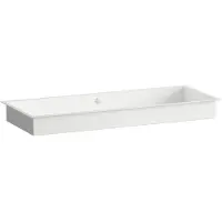 Laufen METAPHOR Einbauwaschtisch von unten, rechteckig, ohne Hahnloch, mit Überlauf, 1044x419x111mm, weiß glänzend, H513ME90001091