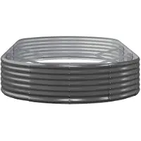 vidaXL Garten-Hochbeet Verzinkter Stahl 296 x 140 x 36 cm Anthrazit