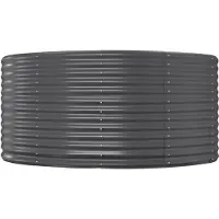 vidaXL Garten-Hochbeet Anthrazit 212 x 140 x 68 cm Verzinkter Stahl