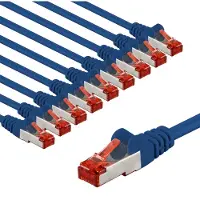 Goobay 65971 CAT6 Netzwerkkabel im 10er Set/Patchkabel geschirmt S/FTP/CU Ethern