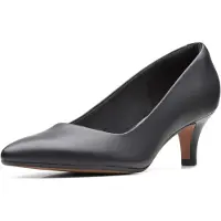 Clarks Damen Linvale Jerica Pumps, schwarzes Leder, 37.5 EU
