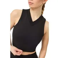 Mandala Cropped V-neck black L