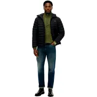 Superdry für Herren. M5012339A Schwarze Fuji Lite-Steppjacke mit Kapuze (XL), Lässig, Recyceltes Nylon