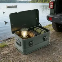 Merkloos Aluminium Aufbewahrungsbox mit Deckel und Gummidichtung
