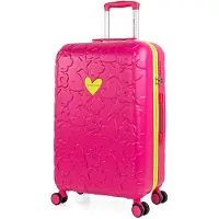 Merkloos Set aus leichten Reisekoffern in Fuchsia